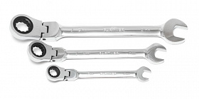 На сайте Трейдимпорт можно недорого купить Ключ комбинированный трещоточный с шарниром 14мм Partner PA-3014F. 